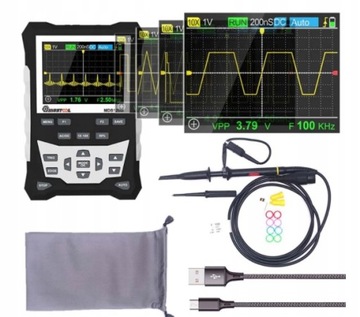 OSCYLOSKOP 2.4 cal 120MHz MULTIMETR CYFROWY ZESTAW