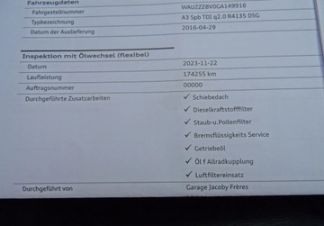 Audi A3 8V Cabriolet 2.0 TDI clean diesel 184KM 2016 Audi A3 Sportback Bezwypadkowa Serwisowana 1-Wlasciciel 3X S-LINE Quattro, zdjęcie 36