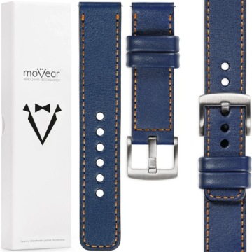 Pásek 20 mm pro Samsung Watch 7 6 5 4 3 Active Pro kožený, prémiový, ručně vyrobený