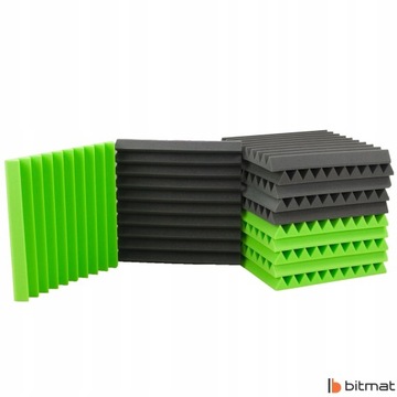 Панель клиновидного профиля 100см х 100см 2 акустических цвета, снижение реверберации