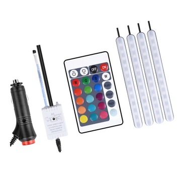 LAMPA ATMOSFERY SAMOCHODOWEJ BEZPRZEWODOWE OŚWIETLENIE SAMOCHODOWE SAMOCHODY LED