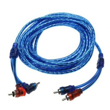 DO 2 WTYCZKA RCA SAMOCHODOWE STEREO AUDIO KABEL MI