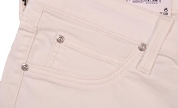 LEE spodnie SKINNY white SCARLETT CROPPED W24 L31