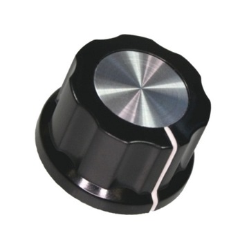 GAŁKA na POTENCJOMETR GBC-24mm 6mm CZARNA BAKELIT