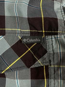 Columbia koszula trekking krata logo unikat L XL