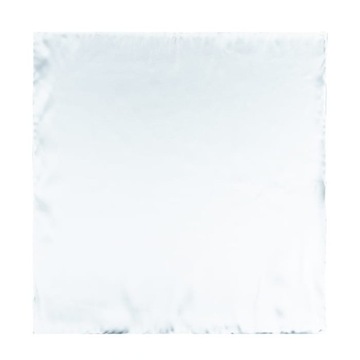 Poszetka jedwabna biała obszyta ręcznie EM 13