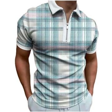 POLÓWKA MĘSKA KOSZULKA POLO BIZNESOWA WZORY, 3XL