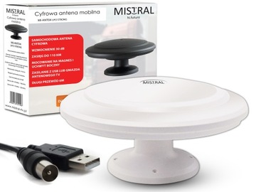 Antena samochodowa TV MI-ANT04 Mistral biała