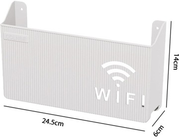 PÓŁKA NA ROUTER WIFI SWITCH BIAŁA UCHWYT ŚCIENNY
