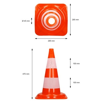 Zestaw 2 ostrzegawczych pachołków drogowych