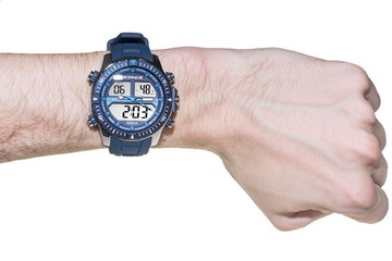 Duży Czytelny Zegarek Damski XONIX Dual Multiczas