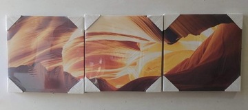 Obraz Abstrakcja Na Płótnie 3x 40x 40 cm