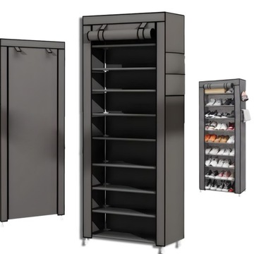SZAFA NA BUTY TEKSTYLNA MATERIAŁOWA SKŁADANA SZAFKA ORGANIZER GARDEROBA XL