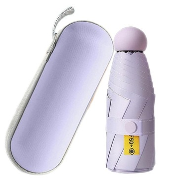 Mała skladana parasolka w mini kapsułce
