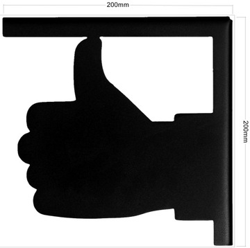 кронштейн, монтажные уголки, декоративный металл, 20смx20см, черный