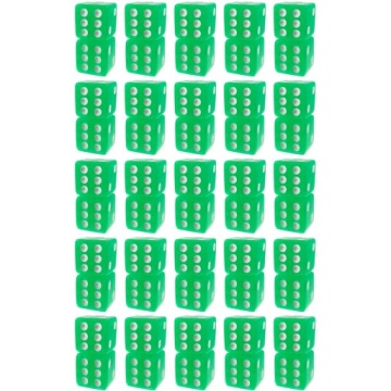 ZESTAW 25 KOSTEK K6 RPG LEŚNE ELFY KOŚĆ 1,6 CM