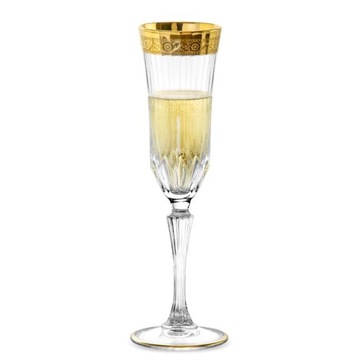 KIELISZKI DO SZAMPANA KRYSZTAŁ ZŁOTO BOHEMIA MIRADOR 180ML