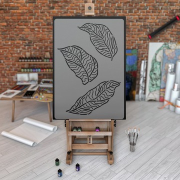 ШАБЛОН КАРТИНЫ /65x95/ ДЕКО ЛИСТЬЯ - ЭСКИЗ