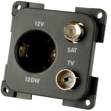 GNIAZDO ELEKTRYCZNE WEWNĘTRZNE 12V+TV+SAT SYSTEM 10000
