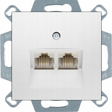 Gniazdo komputerowe 2x RJ45 B.kwadrat Berker Hager