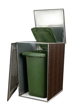 Навес для мусорного бака для дачи из техноротанга РД02