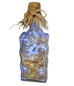 Декорирование стекла, светодиодная лампа на батарейках, балкон, терраса, окно, стол, полка