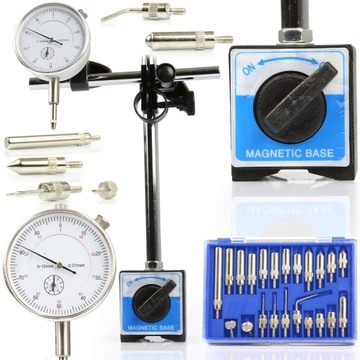 CZUJNIK ZEGAROWY STATYW MAGNETYCZNY 0-10mm SONDY + KOŃCÓWKI