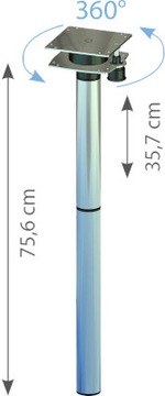 НОЖКА СТОЛА С ПОВОРОТНЫМ МЕХАНИЗМОМ 75,6 см