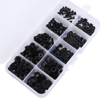 270 sztuk/pudło M2/M2,5/M3/M4/M5 śruba nylonowa