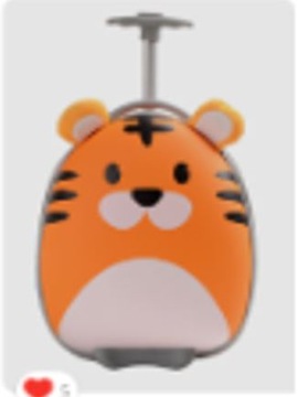 Дорожный чемодан детский, ручная кладь на колесах, тигр.