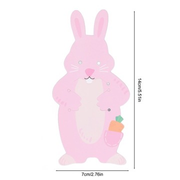 30 szt. Kartka z życzeniami w kształcie królika Urocza kartka w TP