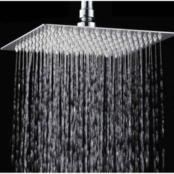 ТОНКИЙ СТАЛЬНОЙ ДОЖДЕВОЙ ДУШ, квадратный, 25см, ХРОМ, душевая лейка