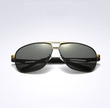 Мужские поляризованные черные очки с UV400 Pilot Sunglasses с футляром