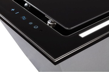 Okap kuchenny do zabudowy TOFLESZ LINEA Glass Czarny Szkło 60cm 850m3/h LED
