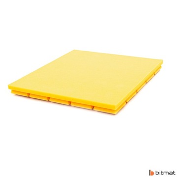 Звукоизоляционная пенопластовая акустическая панель выпуклый куб 5см желтая 50х50х5см