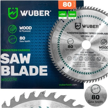 PIŁA TARCZA DO DREWNA WIDIOWA 250x30MM 80 ZĘBÓW