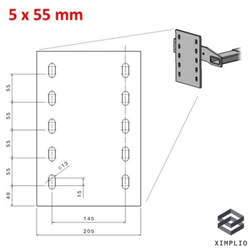 БОКОВЫЕ ПЛАСТИНЫ ДЛЯ УНИВЕРСАЛЬНОГО КРЮКА ДЛЯ КАМЕРЫ