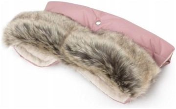 Mufka na saně kočárek s kožešinkou Pink Winter