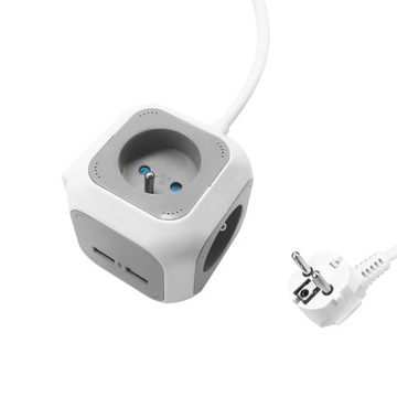 Настольный удлинитель-куб 2xUSB 1,4 м