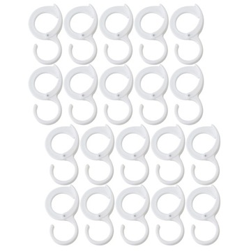 20 SZTUK PLASTIKOWE HACZYKI DO WISZANIA HACZYKI W KSZTAŁCIE S KUCHENNE HACZYKI NA RĘCZNIKI SZAFY