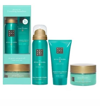 RITUALS THE RITUAL OF KARMA ZESTAW BESTSELLERÓW PIANKA + SCRUB + KREM