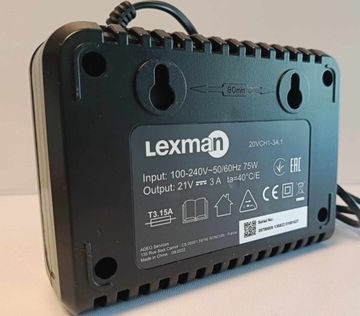 Комплект аккумулятор + зарядное устройство 20В 2,5Ач Lexman