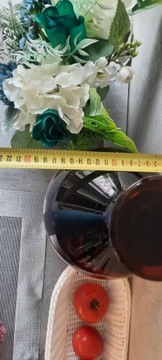 Przedwojenna brązowa powojenna szklana butla apteczna butelka z korkiem