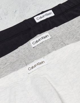 Calvin Klein Zestaw 3 par bokserek w kolorze szarym, białym i czarnym M