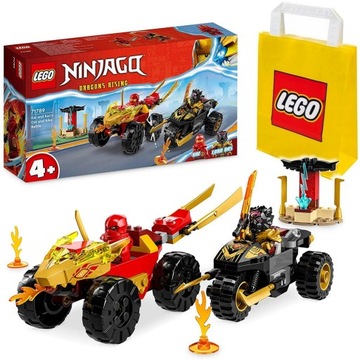 LEGO NINJAGO 71789 BITWA SAMOCHÓD MOTOR NINJA KAI + TORBA PREZENTOWA