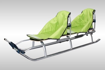 Санки Duo, тандем-близнецы, большие, со спинкой для детей, прочные, легкие лямки.