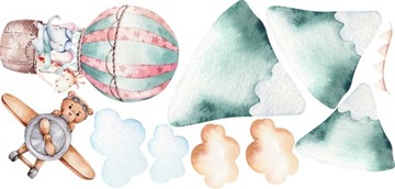 Наклейки на стену для детей Мишки Тедди Наклейка с мишками для ребенка