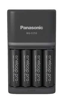 Panasonic Eneloop Pro SmartPlus, ładowarka baterii + 4 sztuki AA 2500 mAh