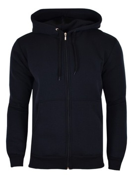 BLUZA Z KAPTUREM CZARNA ROZPINANA L