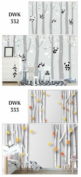 Фотообои для детей, лес, панды на заказ